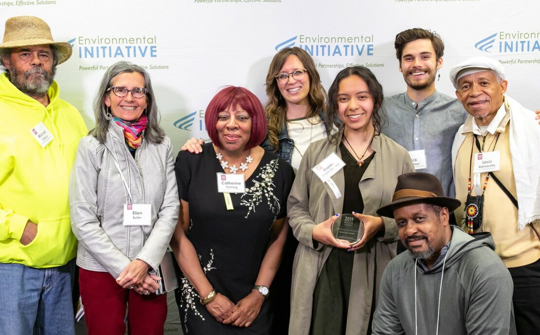 group photo of environmental initiative award winners
