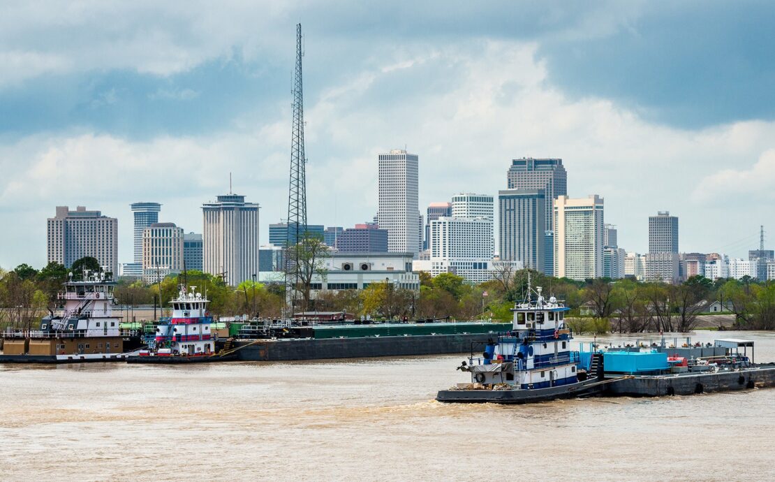 Photo of Skyline of New Orleans and Mississippi River