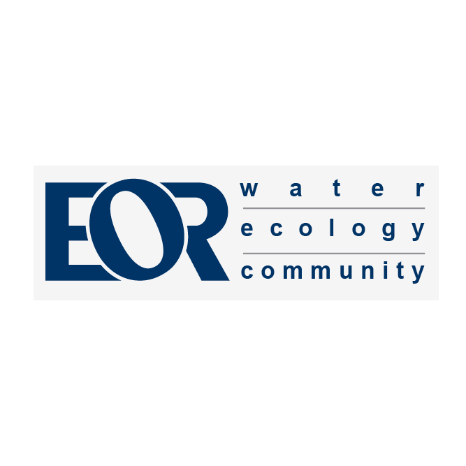 Logo for EOR with the tagline water, ecology, community