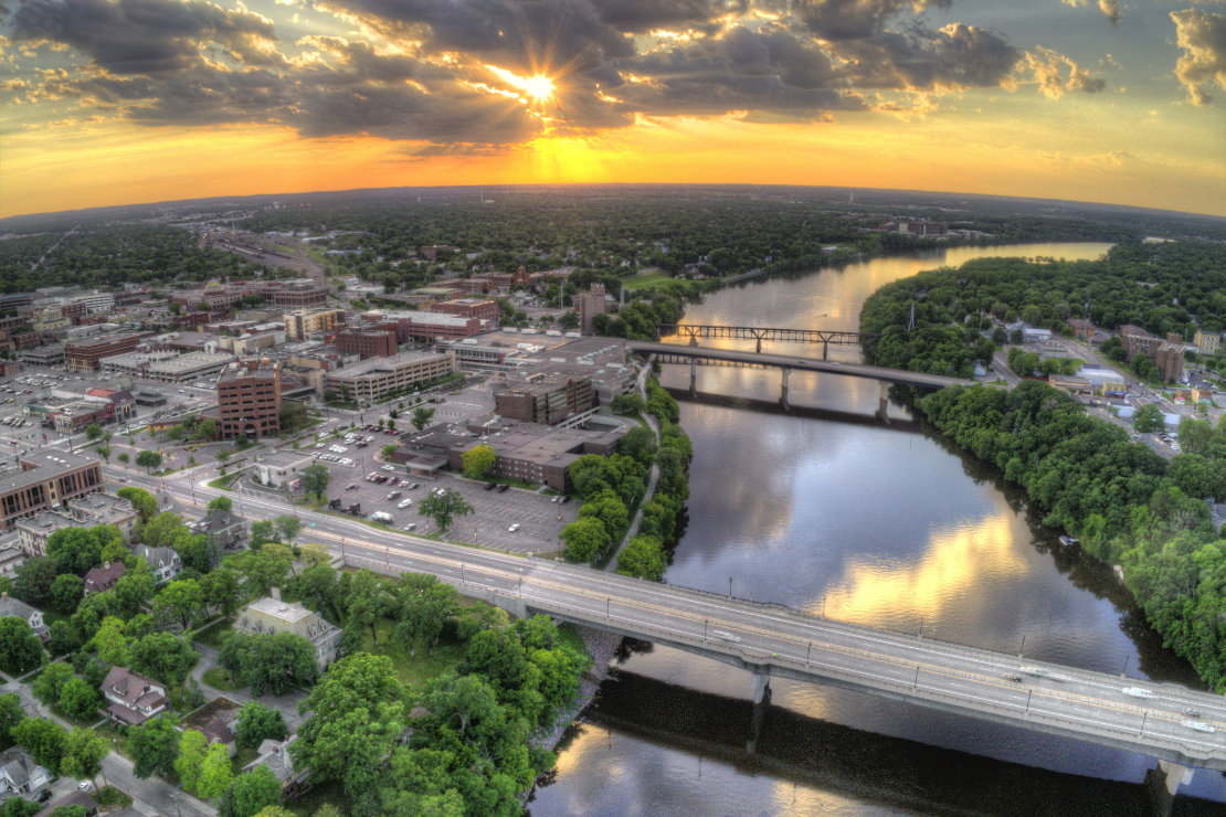 St. Cloud is a City in Central Minnesota on the Mississippi River with a University