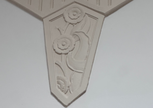 Art deco detailing in Chatfield's city hall. 